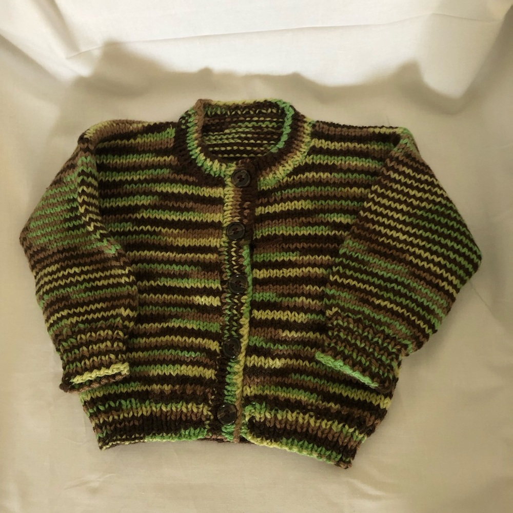 Hand knitted Baby Cardigan Sweater